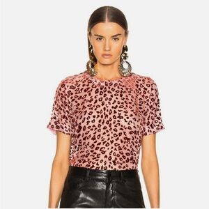 Rag & Bone Gia Leopard T-Shirt Blouse